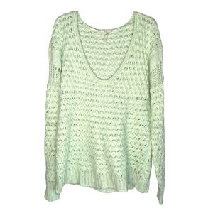 Women's Free People wool blend crochet oversized sweater‎ size small